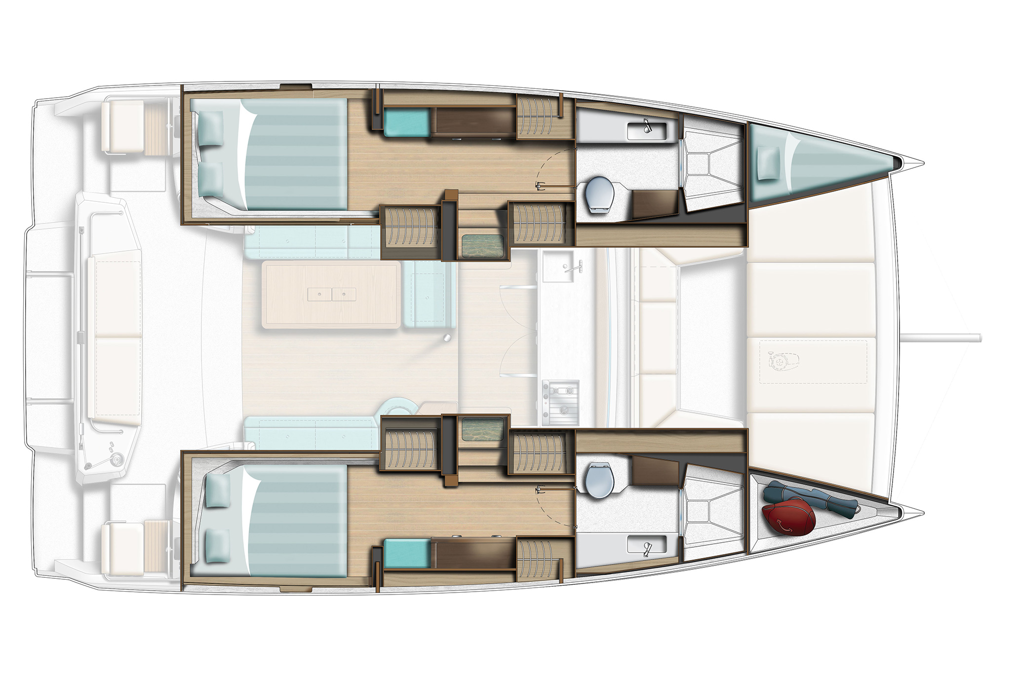 configuration-en-2-cabines-catamaran-bali-catsmart